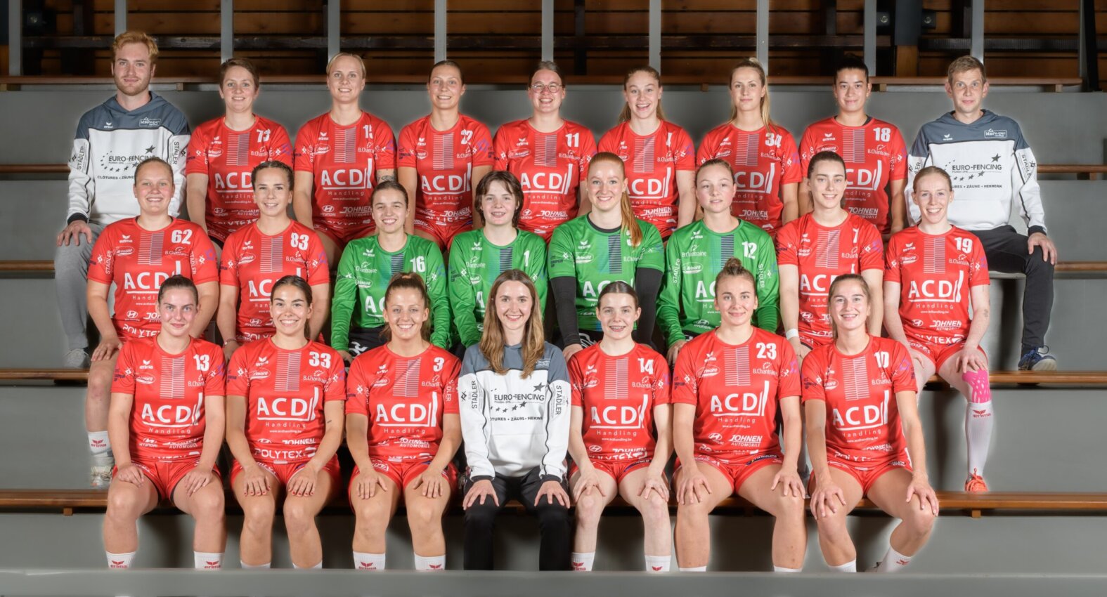 Der Damenkader, der die 3. Runde im Europapokal bestreiten wird (Foto: Bernd Rosskamp)