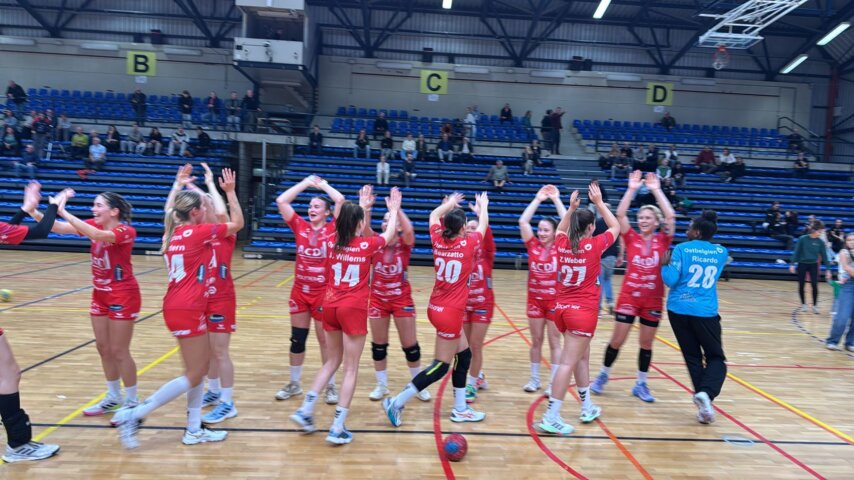 Spiel, Satz, Sieg sagt man im Tennis. Ein klarer Sieg im Rückrundenspiel gegen HUBO Handbal (Foto: Verein)