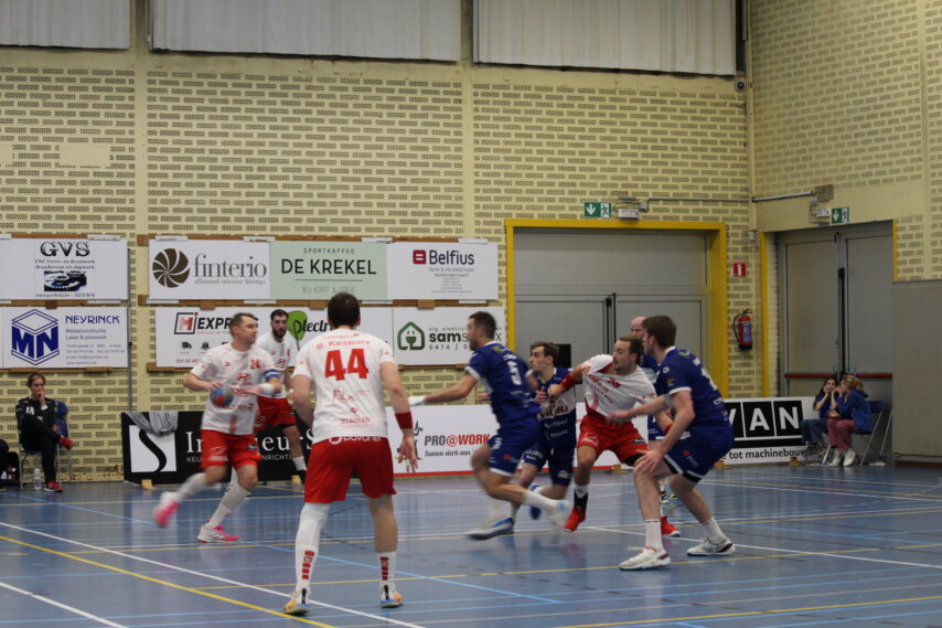 Szene aus dem Hinspiel, das Eupen 31-34 gewinnen konnte (Foto:Verein)